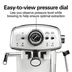 Slide & Lock™ Espresso Maker, White