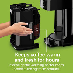 One Press® Dispensing Coffee Maker, 12 Cup
