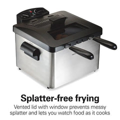 Deep Fryer, 4.5 Liters/19 Cup Oil Capacity Professional-Style with 3 Baskets