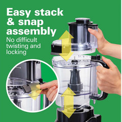 Hamilton Beach® Stack & Snap™ 12-Cup Food Processor, 70727G