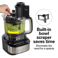 Hamilton Beach® Stack & Snap™ 10-Cup Food Processor with Bowl Scraper, Black, R70822
